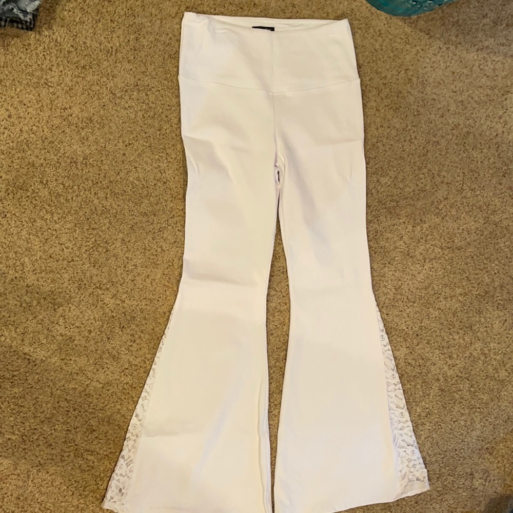 Women Athena Marie white flare pants brand new